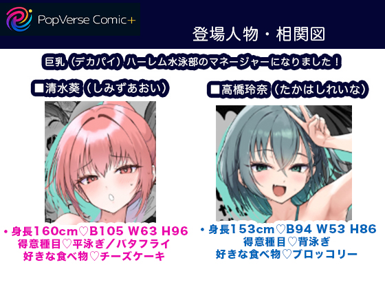 巨乳（デカパイ）ハーレム水泳部のマネージャーになりました！登場人物