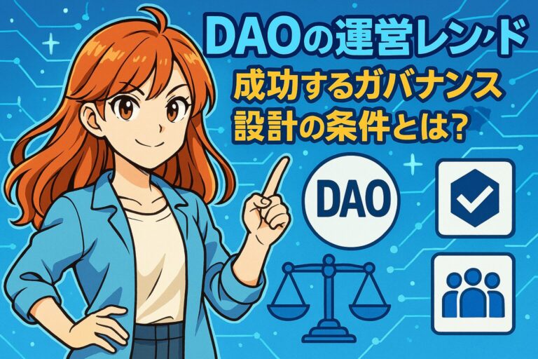 DAOの運営トレンド：成功するガバナンス設計の条件とは？