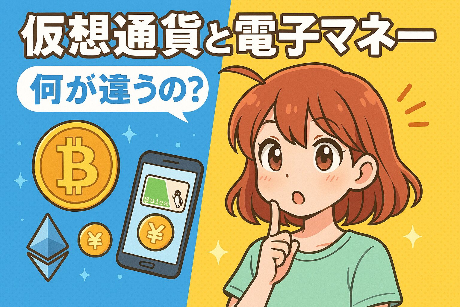 仮想通貨と電子マネーは何が違うの？初心者が混同しやすいポイント解説
