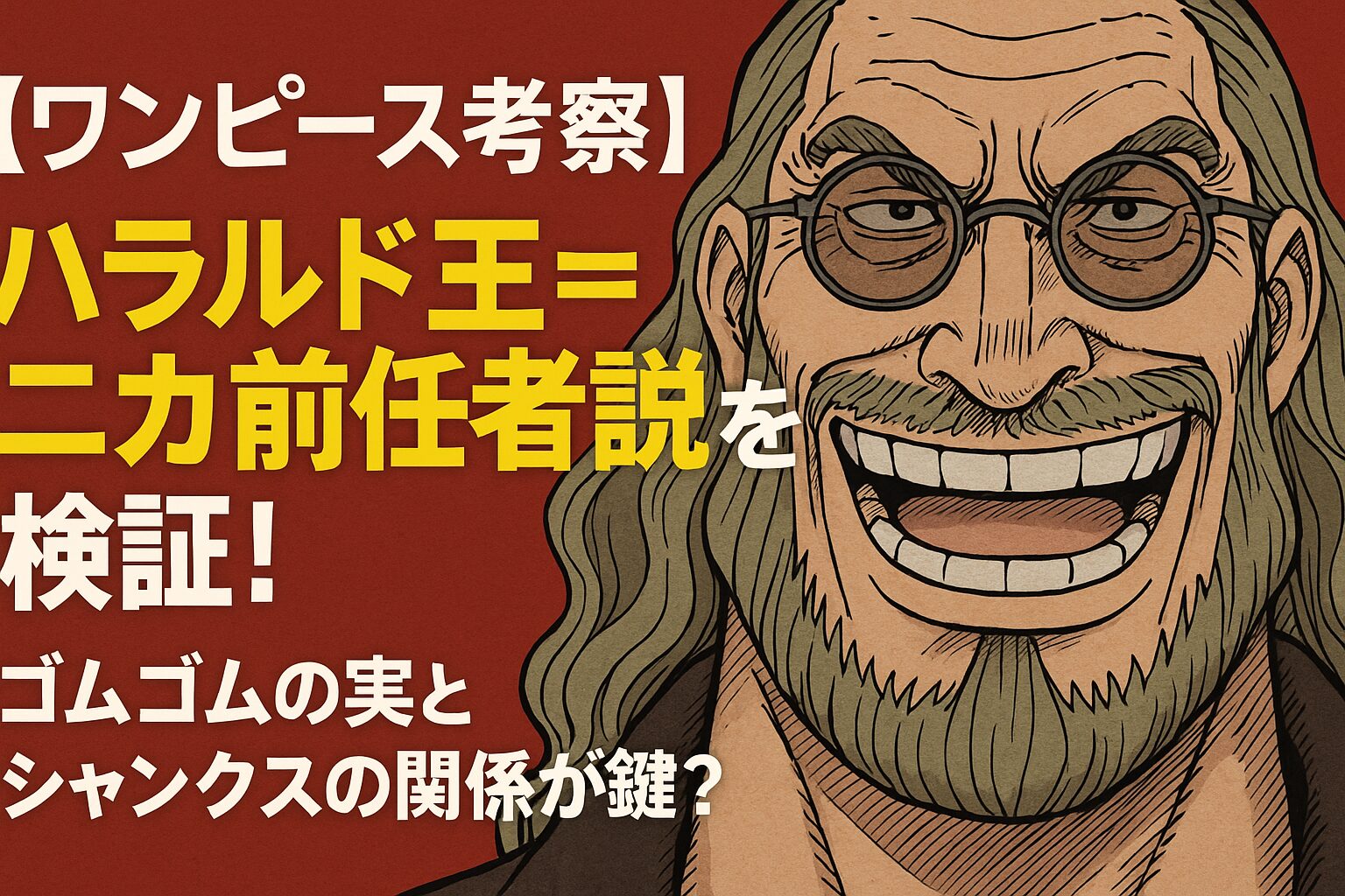 【ワンピース1149話考察】ハラルド王＝ニカ前任者説を検証！ゴムゴムの実とシャンクスの関係が鍵？
