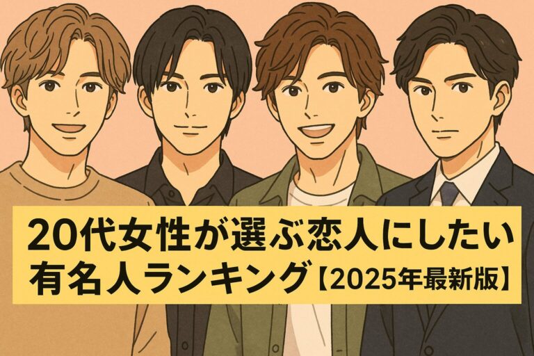 20代女性が選ぶ恋人にしたい有名人ランキング【2025年最新版】