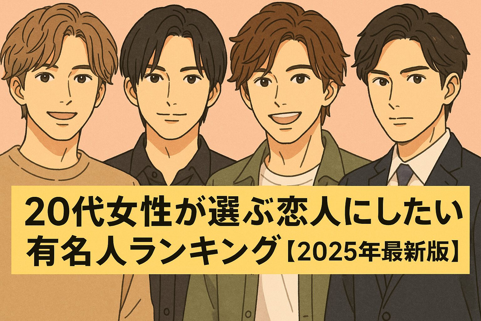 20代女性が選ぶ恋人にしたい有名人ランキング【2025年最新版】