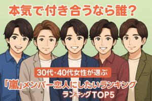 「本気で付き合うなら誰？」 30代・40代女性が選ぶ“嵐メンバー恋人にしたいランキングTOP5”