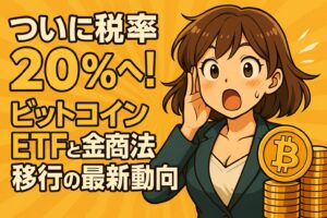 ついに税率20%へ！ビットコインETFと金商法移行の最新動向