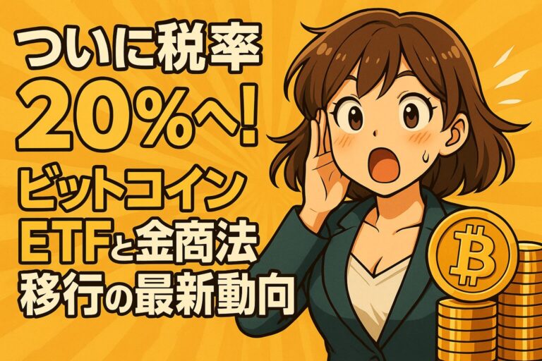 ついに税率20%へ！ビットコインETFと金商法移行の最新動向