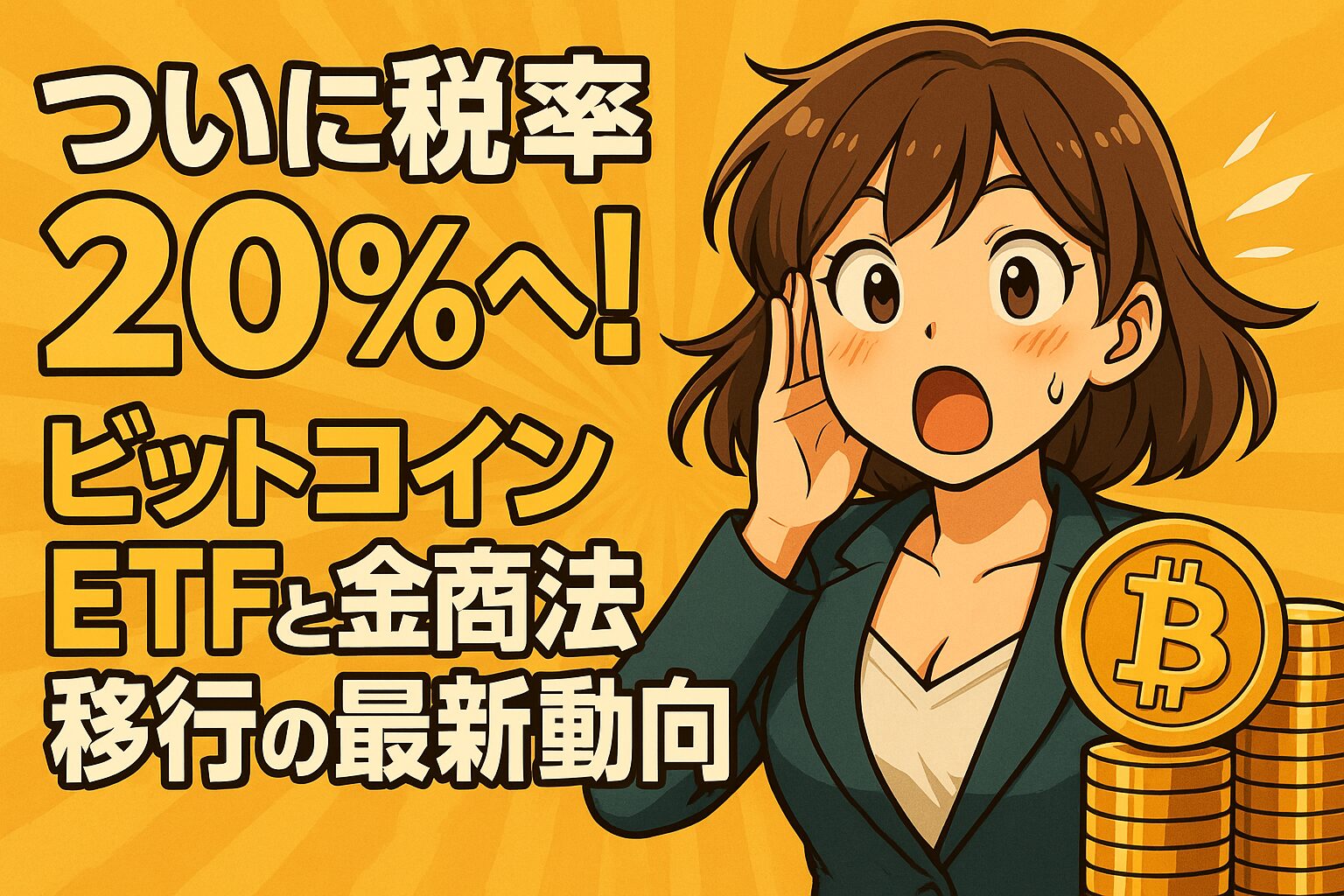 ついに税率20%へ！ビットコインETFと金商法移行の最新動向