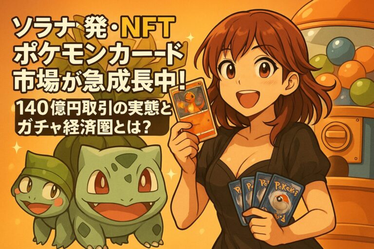 ソラナ発・NFTポケモンカード市場が急成長中！140億円取引の実態とガチャ経済圏とは？