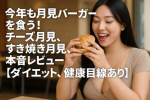 今年も月見バーガーを食う！チーズ月見、すき焼き月見、本音レビュー【ダイエット、健康目線あり】