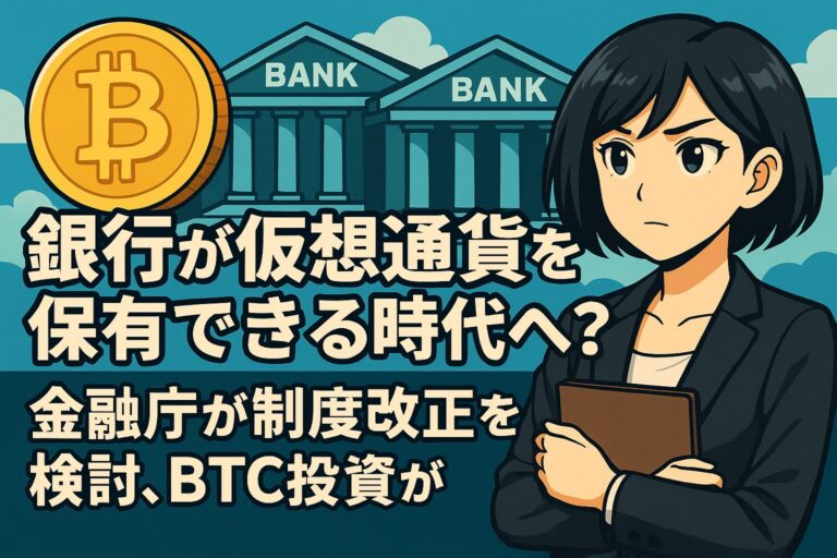銀行が仮想通貨を保有できる時代へ？ 金融庁が制度改正を検討、BTC投資が解禁される可能性